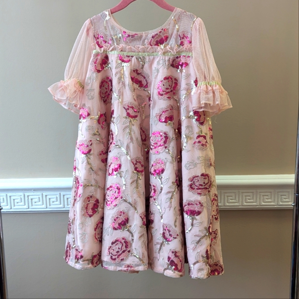 Girls Disney sequinned rose dress size 7/8
